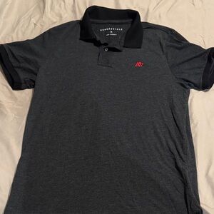 Aeropostale Men's Charcoal Polo with Red Logo